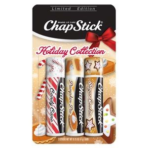 Chapstick Limited Edition Holiday Set- Candy Cane, Pumpkin Pie/ Sugar Cookie